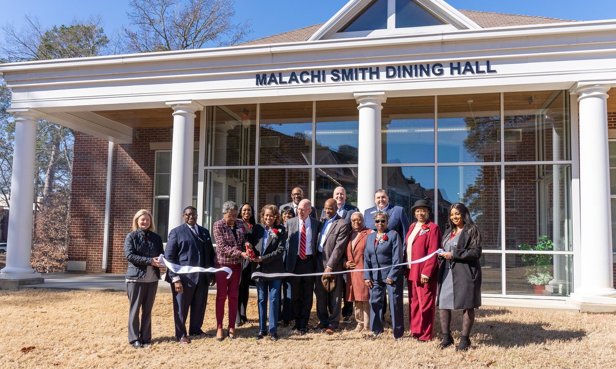 HendersonStateU's tweet photo. We are excited to have officially introduced the Malachi Smith Dining Hall today! 

Malachi served the university for more than 40 years. He became the head cook in 1903 and retired from Henderson in 1947. 

View more photos from today's event at https://t.co/DEvtJvidrQ. https://t.co/kyIVHn4WOm
