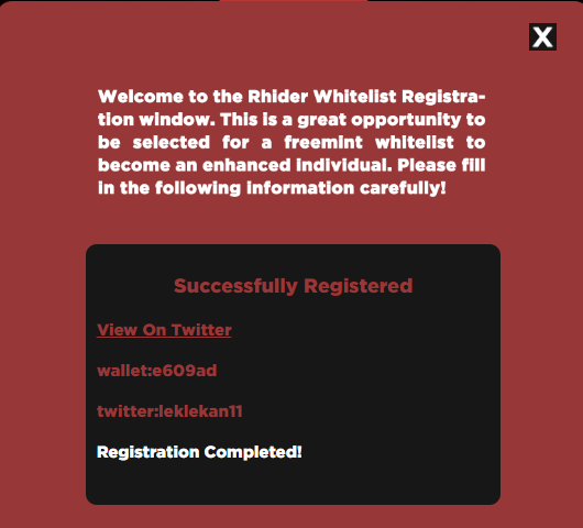 leklekan11's tweet photo. @RhiderNFT Was completeddd !!!

this project grow so fast 

love the comunity ! https://t.co/yzisULG0a3
