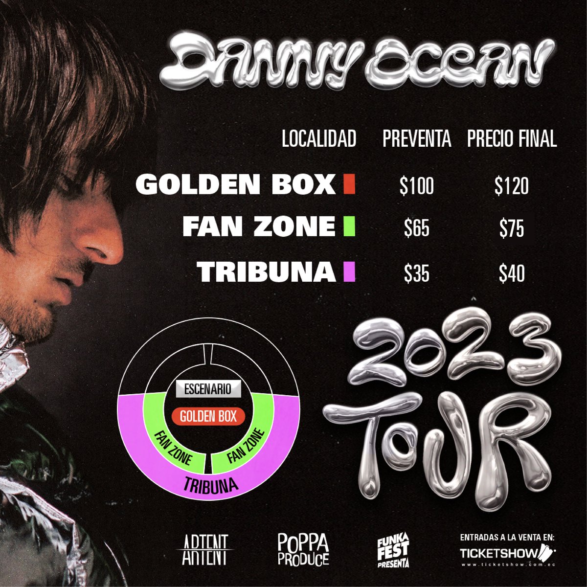Ya está habilitada la venta de las entradas para el concierto épico de <a href="/dannocean/">Danny Ocean</a> el 31 de agosto en el Coliseo Voltaire Paladines Polo 🔥🔥🔥 ¡Corre por tus entradas a precios de preventa antes de que se agoten! 🎟🏃🏽‍♂️ bit.ly/DannyOceanGYE