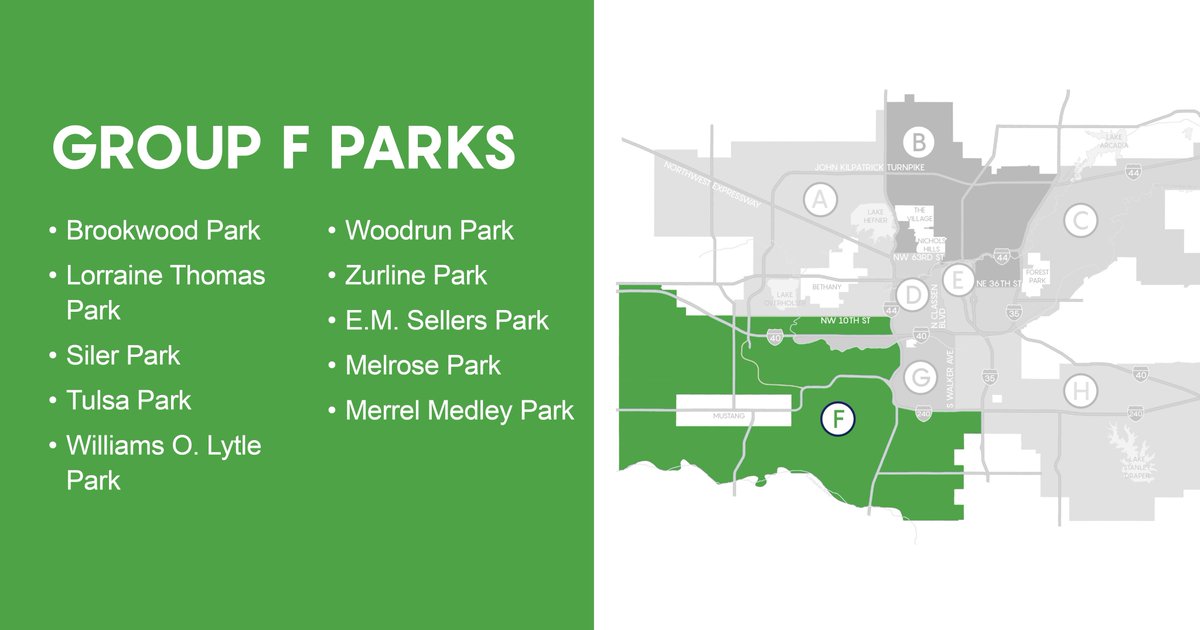 maps4okc's tweet photo. Stop by South Lakes Regional Park Event Center on Tuesday from 5-7 p.m. and let us know what improvements you want to see for Group F parks. 

Visit https://t.co/3w22PNwqoP to view upcoming open house dates or take the survey. https://t.co/UBunFLYiv2