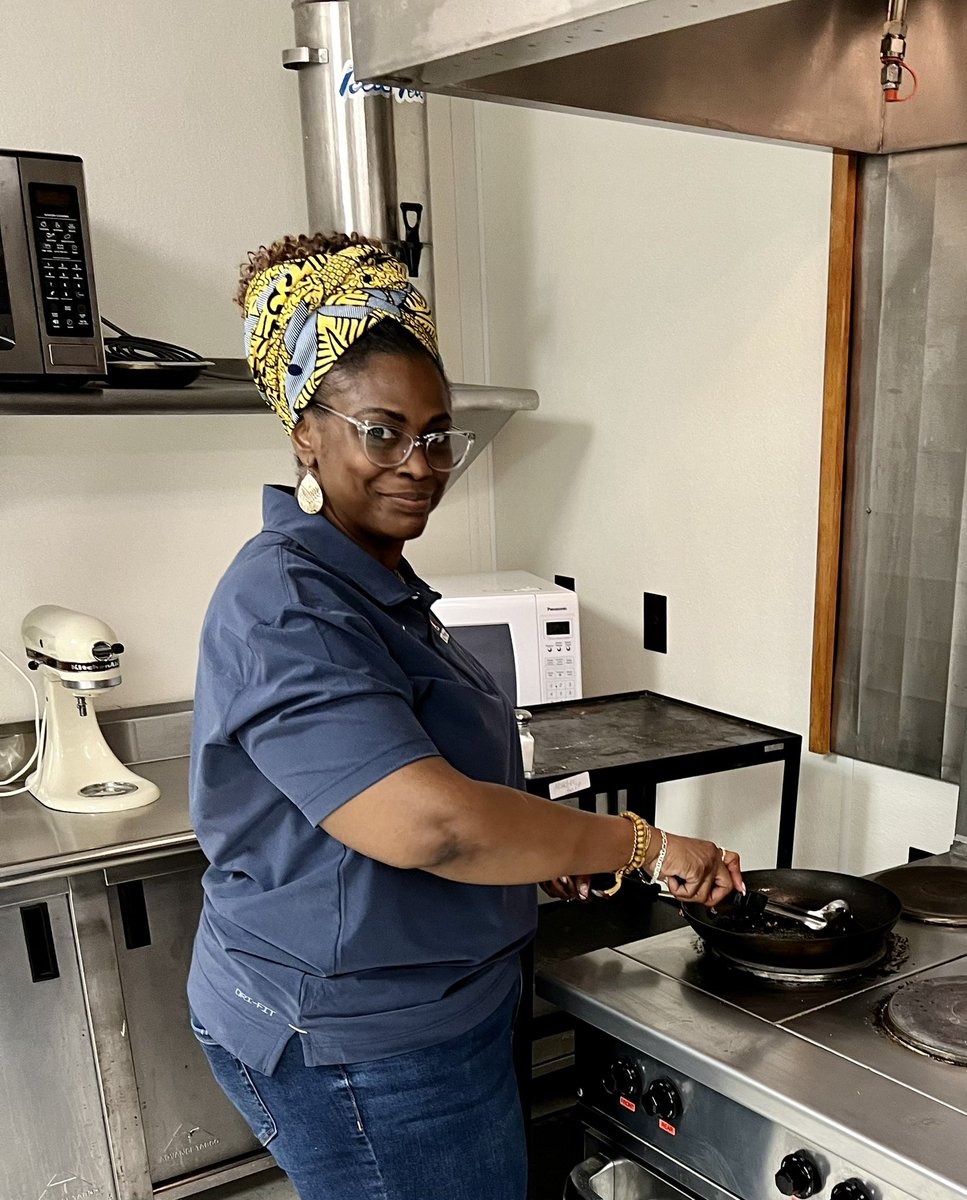 que_morgan's tweet photo. #BlackHistoryMonth Food &amp; Nutrition lesson on the origins of okra and its place in the history of soul food. Students tasted fried and sautéed okra! There were mixed reviews but new understanding of the many uses of “slick, slimy boiled okra!” @cte_ccs https://t.co/dddWRsdplY