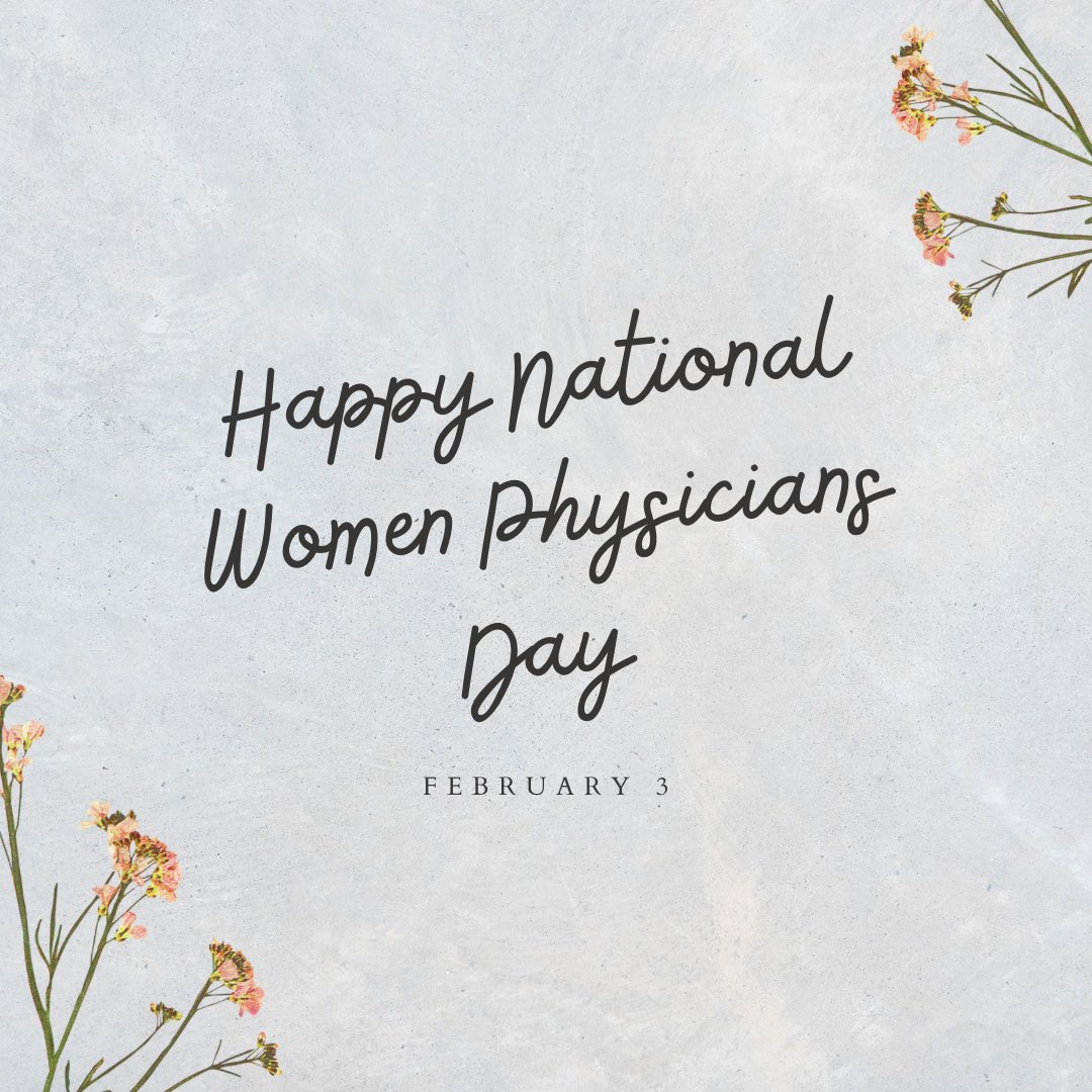 It’s National Women Physicians Day & I just want to say thank you to all the amazing #WomenInMedicine who inspire me daily. #NWPD