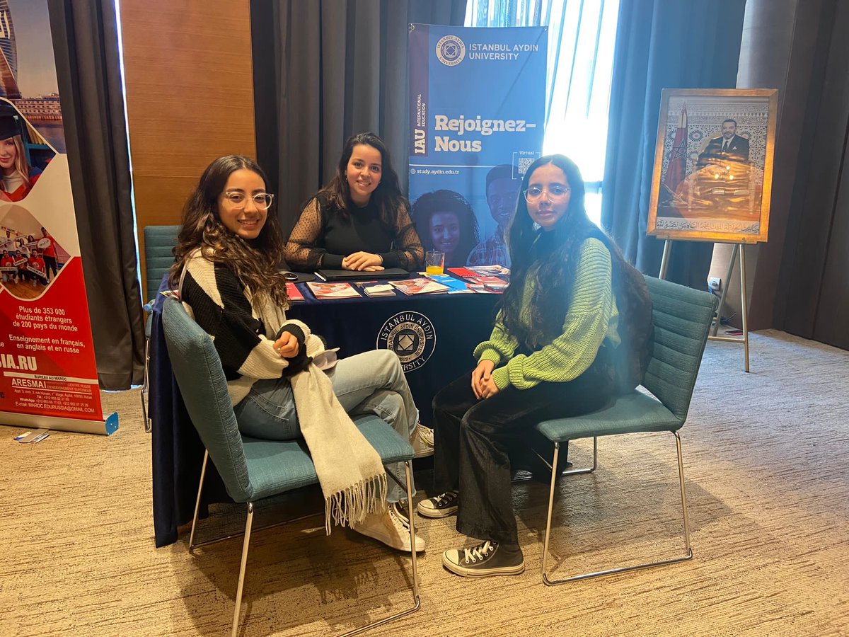 iauint's tweet image. Some glances from our recent fair in #morocco 
#towardsabrighterfuture #iau #studyinturkey #türkiye #joinus 
@drmaydin 
@IAUKampus