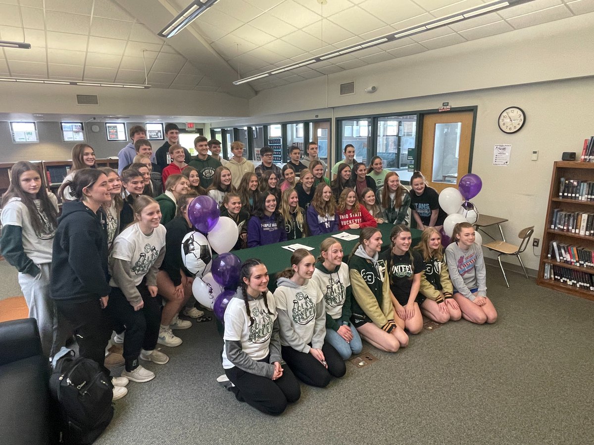 CloverleafLocal's tweet photo. Congratulations to Julia Armogida and Meghan Cavey who are continuing their education and athletic careers @mountunion! Meghan will play soccer and study graphic design and marketing. Julia will play soccer, run track, and study exercise science. So proud of these Colts! https://t.co/6NSUX98Uz0
