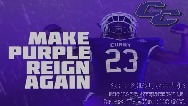 RichieSteig's tweet photo. After a great visit and conversation with @CoachTParsons I’ve received an official offer @CurryFootball @Coach__McGowan 
@AboutUOutreach @ctkfootball https://t.co/MnVC9ElZ5Z