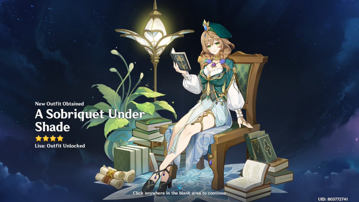 Melipiloting's tweet photo. Lisa's Skin obtained🫡
Second Blooming event only for $2
please DM or fill my form to place order
#lisaskinevent #Genshin #GenshinImpact https://t.co/G1oyBjL9Fe