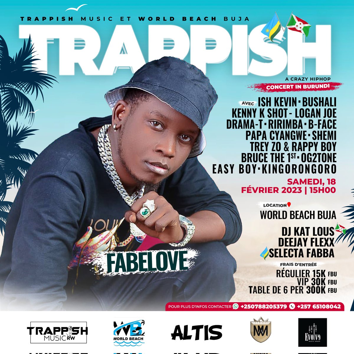 rmh_rw's tweet photo. Fabelove w'iBurundi niwe the people shoice , trend kuri Facebook umuhanzi yabaye invited bitewe na public imushaka, akaba yahise agira n'abafana benshi bo mu Rwanda bataribamuzi harimo nanjye ubwanjye.
#trappishconcert #burundi #worldbeach 18th February 2023 https://t.co/dI4qy03dUB