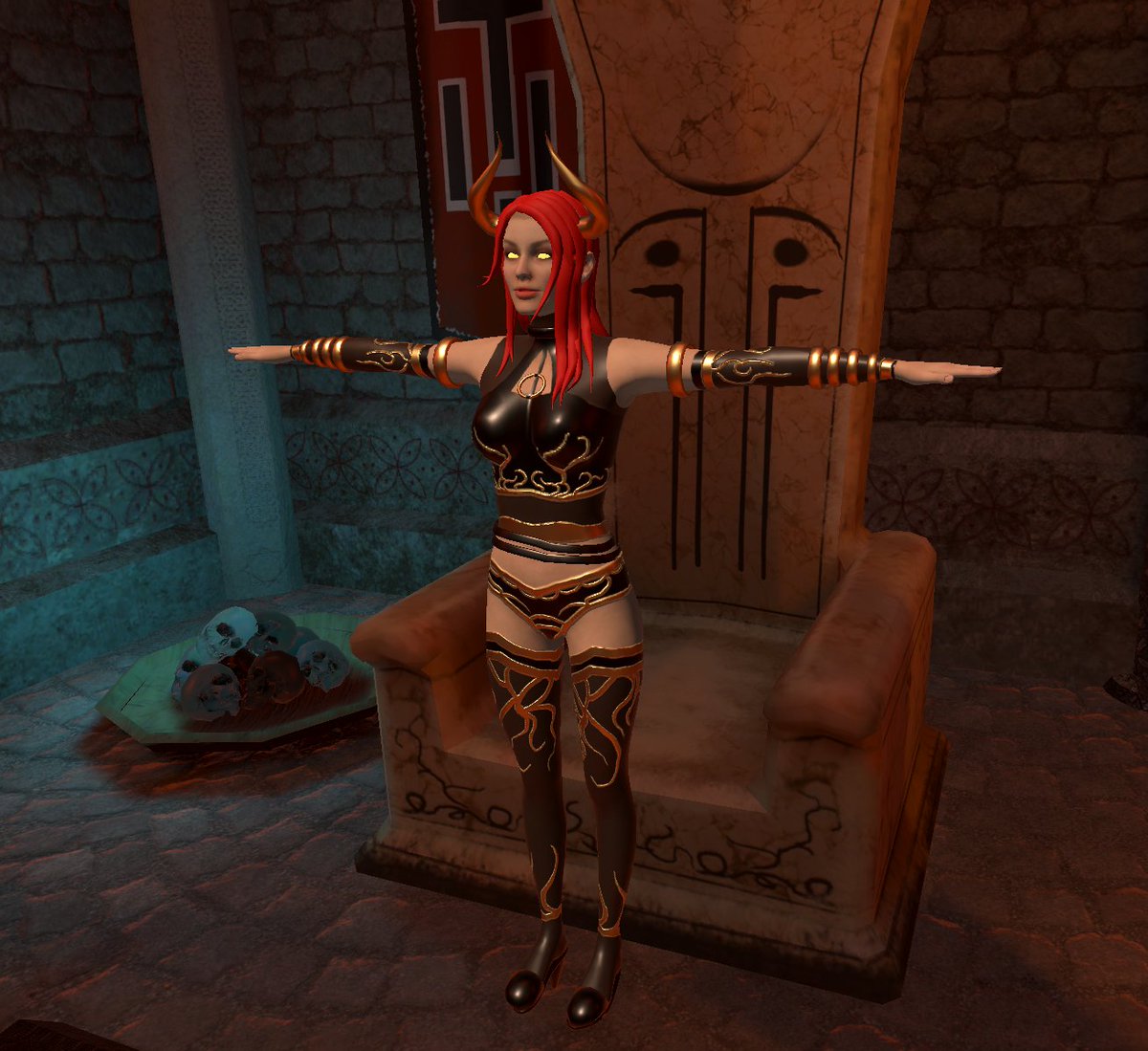 Did not have to post a lot of stuff this day... Made at lot of progress on the game, hope to post a video soon. Working on my third opponent: the Succubus. Enjoy! #indiegames #Unity #MetaQuest2 #VR