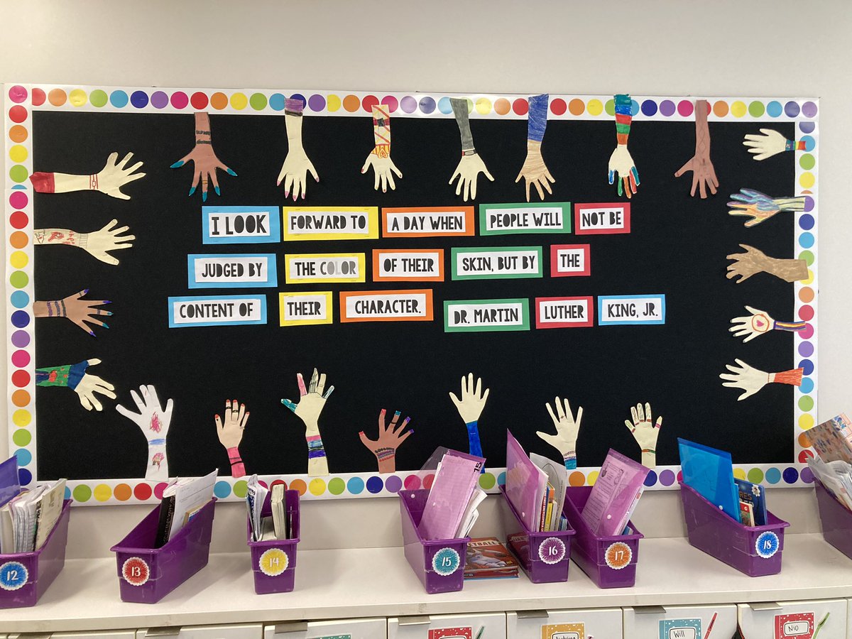 teachmrsstrong's tweet photo. We are so excited to share our new board! Come on in to room 210, because #allarewelcome @nv_panthers @NKCSchools https://t.co/gUKcJQ4n96