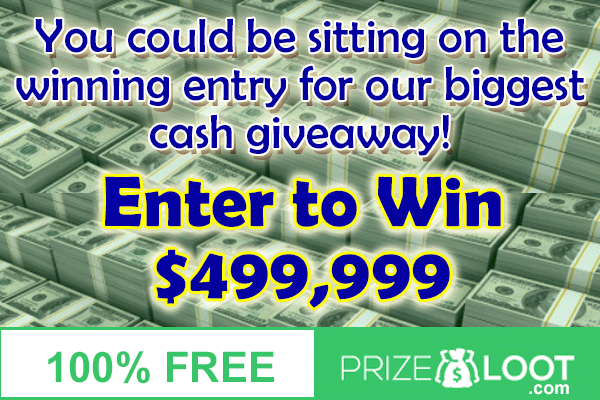 Prizeloot's tweet photo. π€
You could be sitting on the winning entry for our biggest cash giveaway.
Enter to win $499,999 today: https://t.co/1i9LH5QeF6
#CashGiveaway #BigPrize #WinningEntry https://t.co/zbZGSRRmwI