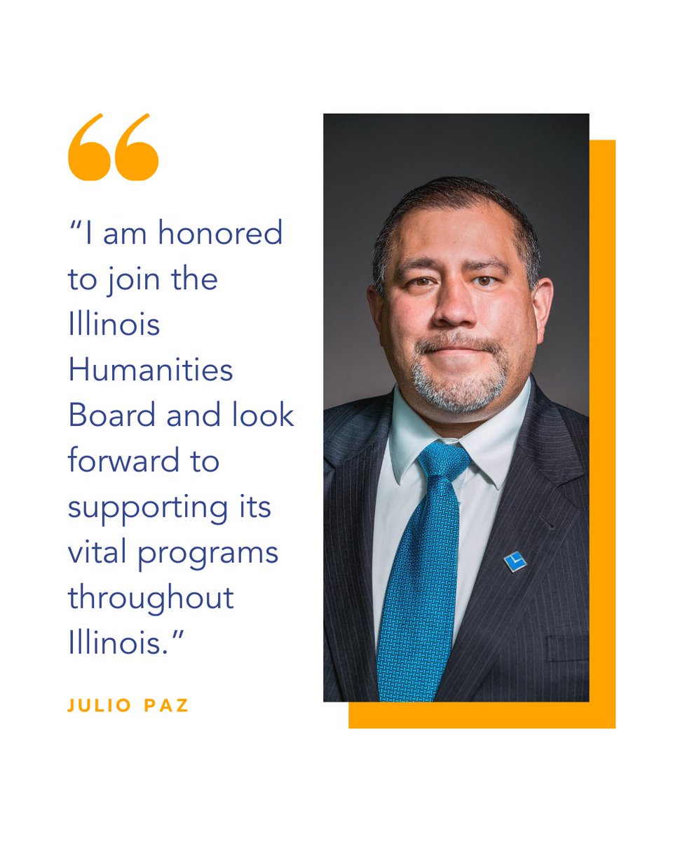 ChicagoCommons's tweet photo. We are excited to share that @juliopaz312, #ChicagoCommons Chief External Affairs Officer, has been elected to the @ILhumanities board of directors. Julio is passionate about community development, philanthropy, and partnerships as tools to achieve social justice. #ILHumanities https://t.co/5s82sA2waU