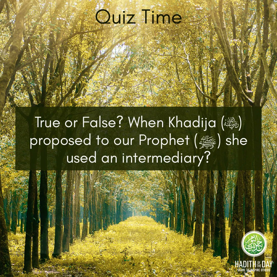 Hadithoftheday's tweet photo. Quiz Time! https://t.co/iY6wcxRoLy
