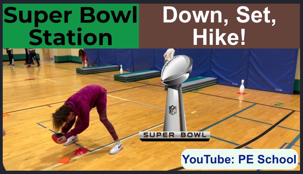 PESchoolYT's tweet photo. 🏈🏆Super Bowl week!🏆🏈 Try out some of these football skill stations with your kiddos! #PhysEd

Super Bowl Stations playlist ⬇️ https://t.co/Hvhm0t96Kw https://t.co/uI6WPLl9kA