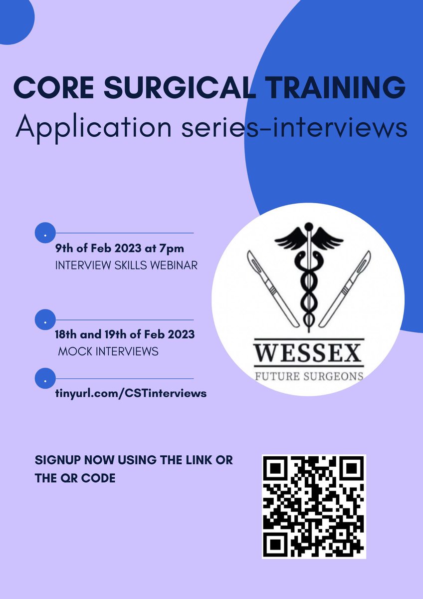 Core Surgical Training Interview
Application Series-Interviews 
Sign up now 
#CST #CST_Interview   #WessexFutureSurgeons