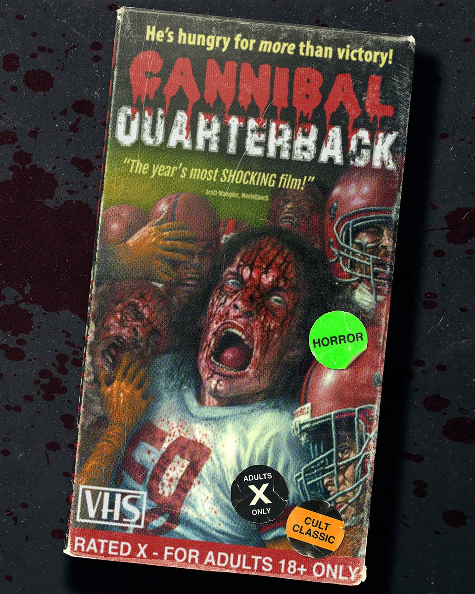 Getting hyped for the Big Game with my favorite sports movie, 1981's schlocky grindhouse cult classic, CANNIBAL QUARTERBACK. Full synopsis and screenshots (NSFW): tumblr.com/robsheridan/70…