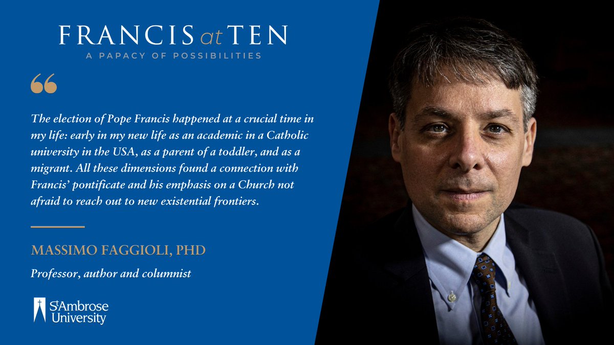 .<a href="/MassimoFaggioli/">Massimo Faggioli</a> will serve as a keynote speaker at the #Francis10 international conference March 16-18, 2023. Read Faggioli's full bio and learn more about the conference honoring the life and legacy of Pope Francis: sau.edu/francis-at-ten