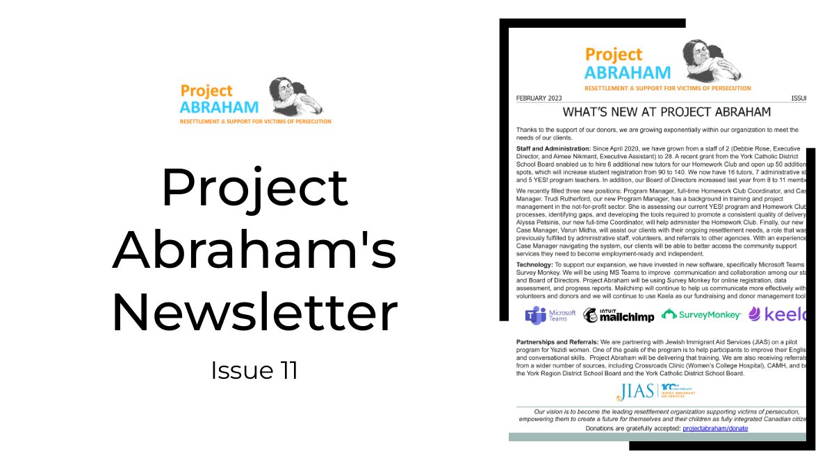 Project Abraham's Newsletter - Issue 11 - mailchi.mp/4717f62f689f/p…