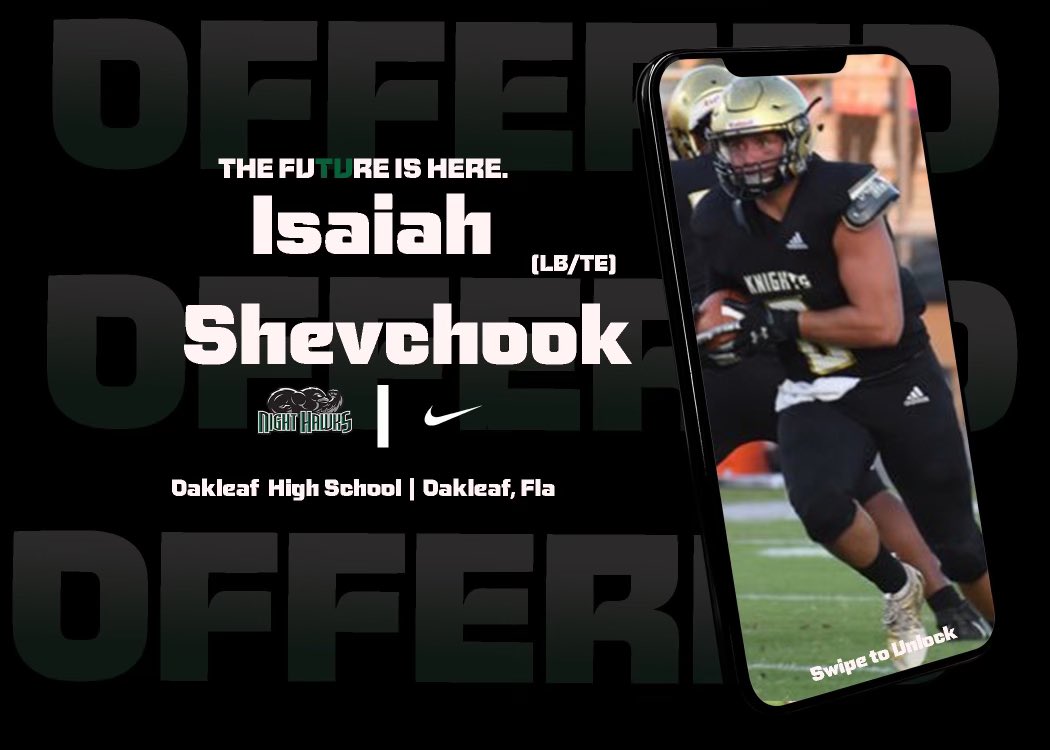 Extremely blessed to receive my 2nd offer from Thomas University💚 Go Night Hawks!!
<a href="/andywolfrum/">Coach Andy Wolfrum</a> <a href="/ThomasU1950/">Thomas University</a> <a href="/NightHawksMFB/">TU Football</a> <a href="/OHSKnightsFB/">Oakleaf HS Football</a> <a href="/coachjakescott/">Jake Scott</a> <a href="/coach_foy_/">Coach Foy</a>