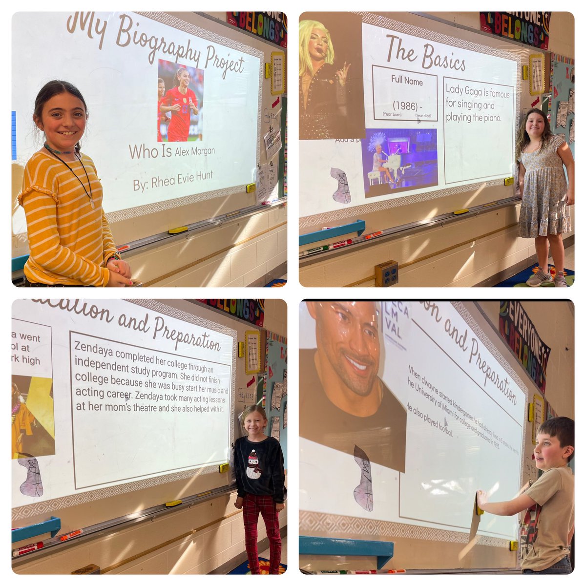 Biography presentations ✅ 
These researchers worked so hard collecting facts and information on different people of their choosing! 🧐📚 #beartavernpride