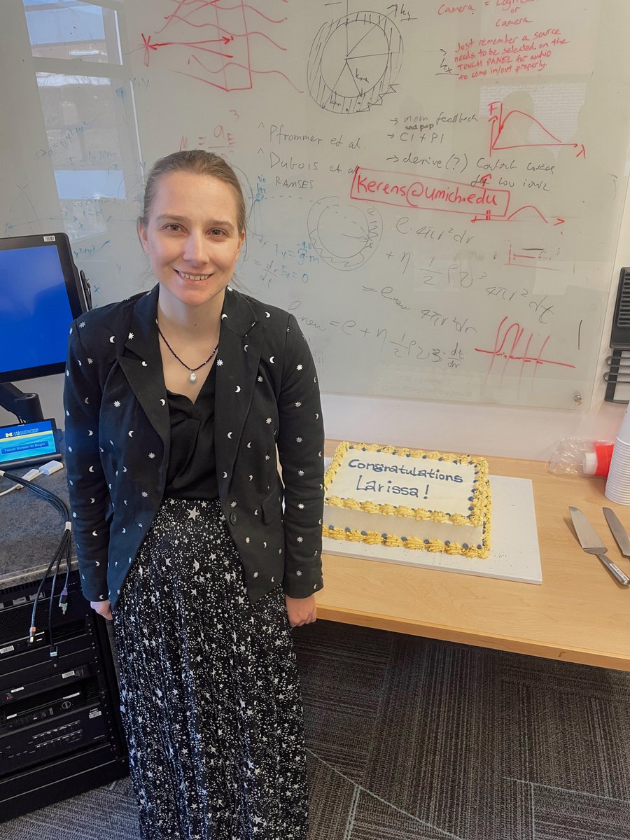 michiganastro's tweet photo. Congratulations to Dr. Larissa Markwardt on passing her Thesis Defense and earning her PhD. What an accomplishment! #GoBlue #MichiganAstro https://t.co/YdHaOrZ4T0