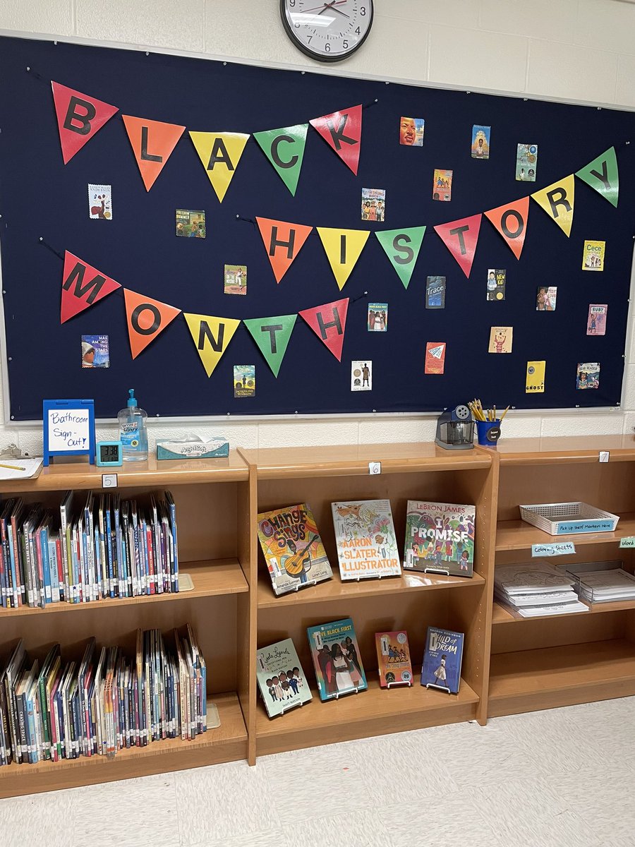 This librarian worked on two bulletin board displays and weeding old biographies today. 🙂 Very happy with how everything turned out! 💚#BlackHistoryMonth  #librarylife #positivethinking <a href="/mcps_va/">MCPS</a> <a href="/mcpsvalibraries/">MCPS VA Libraries</a> <a href="/CburgESCoyotes/">Christiansburg Elementary School</a>