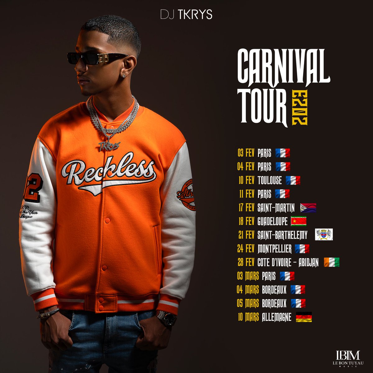 DjTkrys's tweet photo. Carnival Tour 2023 🏖 Découvrez sans plus attendre mes dates pour le carnaval🔥. @julianlbtm #djtkrys #carnivaltour #lbtm #fwi https://t.co/xzV33a3Wg8