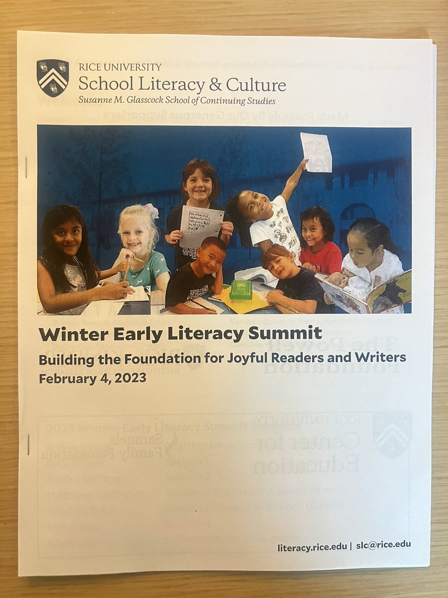 The @RiceUniversity @GlasscockSchool ~School Literacy & Culture (SLC) Team is prepping for tomorrow’s Winter Early Literacy Summit! 🦉📚💙Building the Foundation for Joyful Readers & Writers #PuttingTheoryIntoPractice #C4E