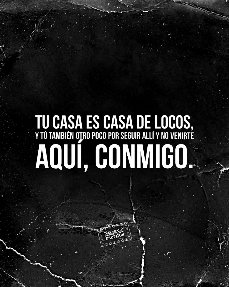ArjonaEscritos's tweet photo. Tu casa es casa de locos, y tú también otro poco por seguir allí y no venirte aquí, conmigo. ⋆ᴄᴀsᴀ ᴅᴇ ʟᴏᴄᴏs🎙༄✮⋆
@Ricardo_Arjona https://t.co/9umlzLYBWc
