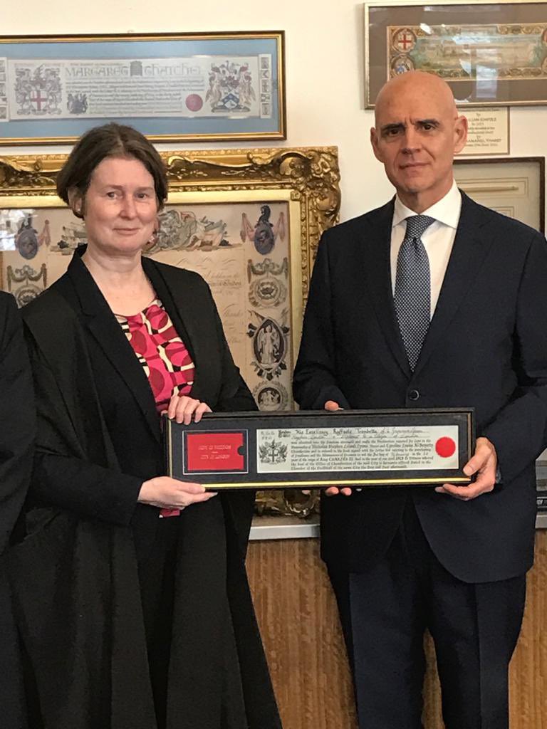 AmbTrombetta (@ambtrombetta) on Twitter photo A great honour to be named Freeman of the City of London. An old tradition going back to 1237. As of today I’m the “youngest” Freeman. Let’s see how long that lasts…<a href="/cityoflondon/">City of London</a> <a href="/ItalyinUK/">Italy in UK</a> A great honour to be named Freeman of the City of London. An old tradition going back to 1237. As of today I’m the “youngest” Freeman. Let’s see how long that lasts…<a href="/cityoflondon/">City of London</a> <a href="/ItalyinUK/">Italy in UK</a>