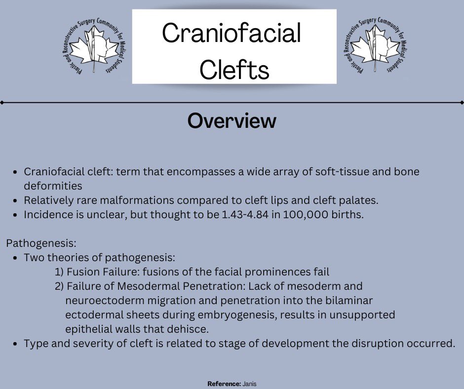 prscommunity's tweet photo. Educational post!!  Check out this fantastic post by Berit Sellars on Craniofacial Clefts (pt 1) https://t.co/WOOqB5CoAq