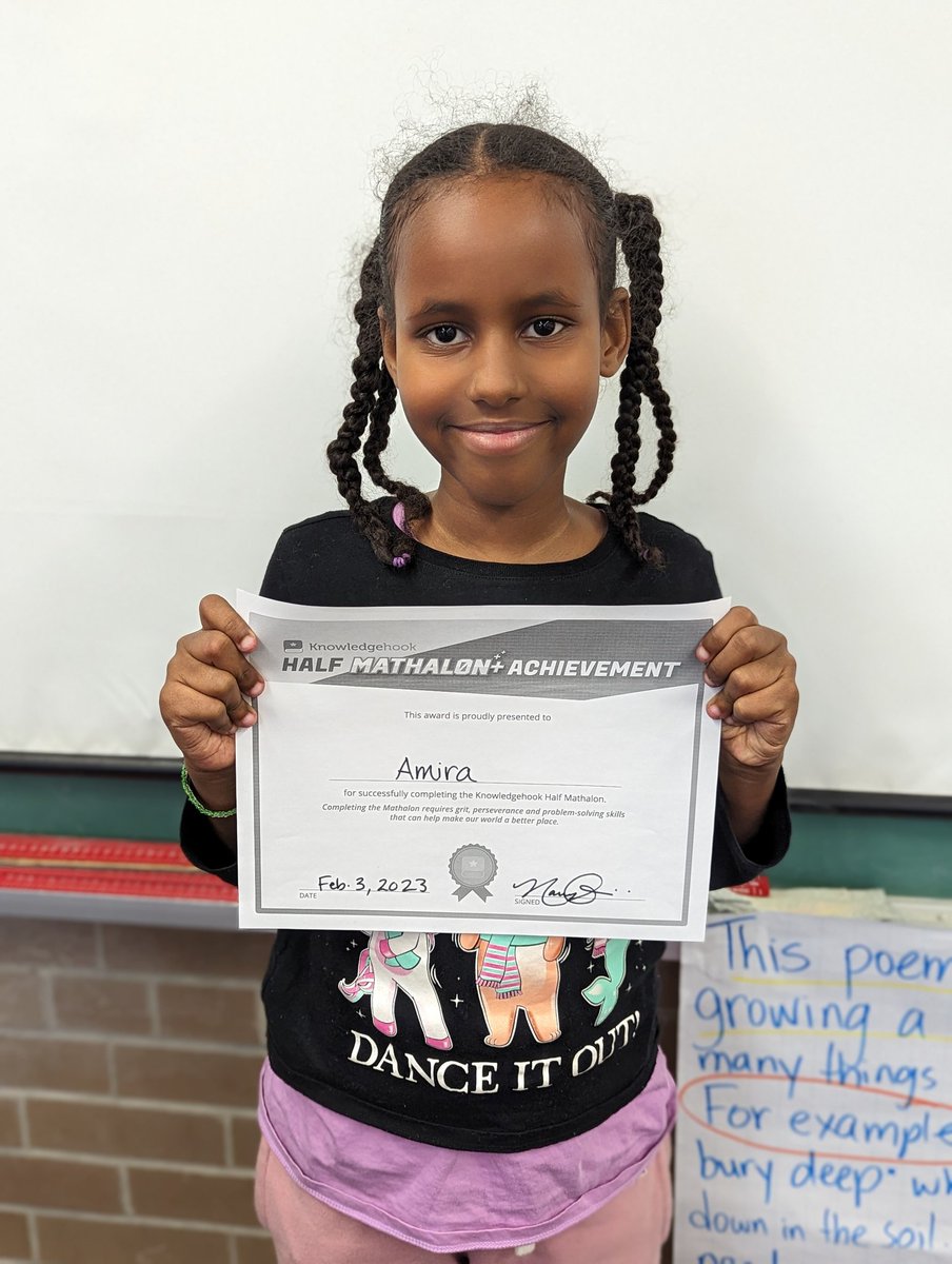 gillisgreen205's tweet photo. Congratulations to another @knowledgehook #halfmathalon recipient. Well done! https://t.co/H47cGU4Px2