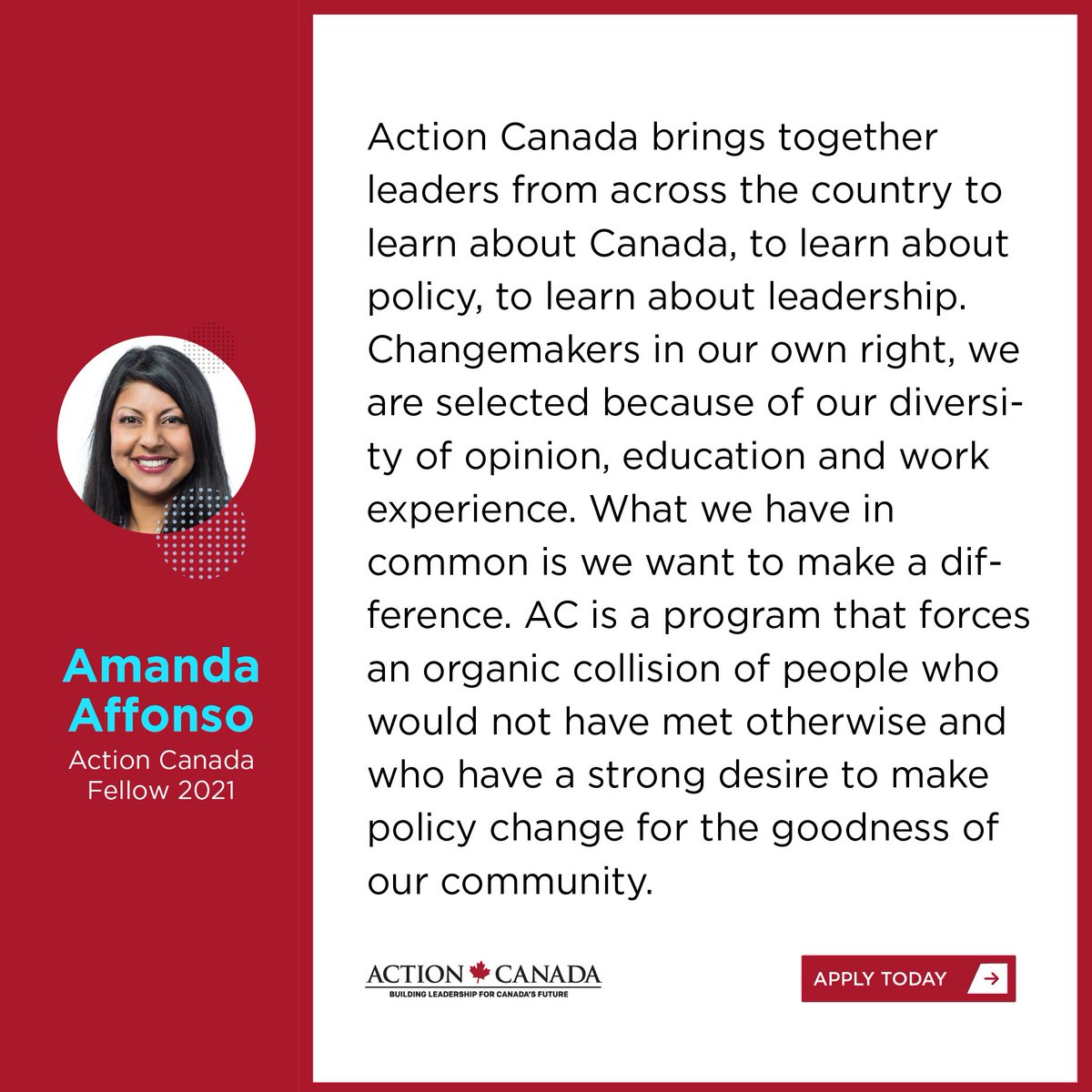actioncanada's tweet photo. Need a weekend read?
Read @AffonsoAmanda '21's quote then dive into the report her Task Force wrote last year about supporting newcomers in rural communities: https://t.co/juqF1Ey21J
Changemakers indeed! Join her in #ActionCanada. https://t.co/s5ZzlroZrq