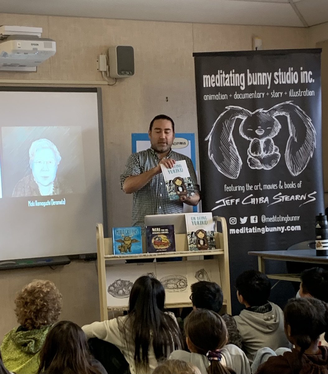 rebecarubi0's tweet photo. Author visit @hommalibrary: S’s learning about Japanese internment, being “hapa”, animation, sharing culture and the writer’s craft  @meditatingbunny #rtla38 @RichmondSD38 https://t.co/xqM85sKKVz