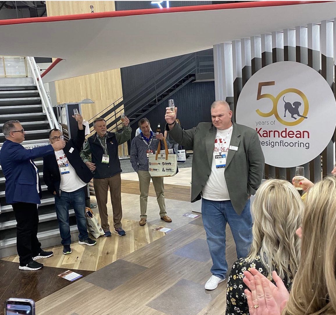 Happy 50th anniversary to valued Fuse partner <a href="/karndeanUSA/">Karndean Designflooring USA</a> (Pictured: Opus Stone Abstracts by Karndean)
#flooringfriday #commercialflooring #fusealliance