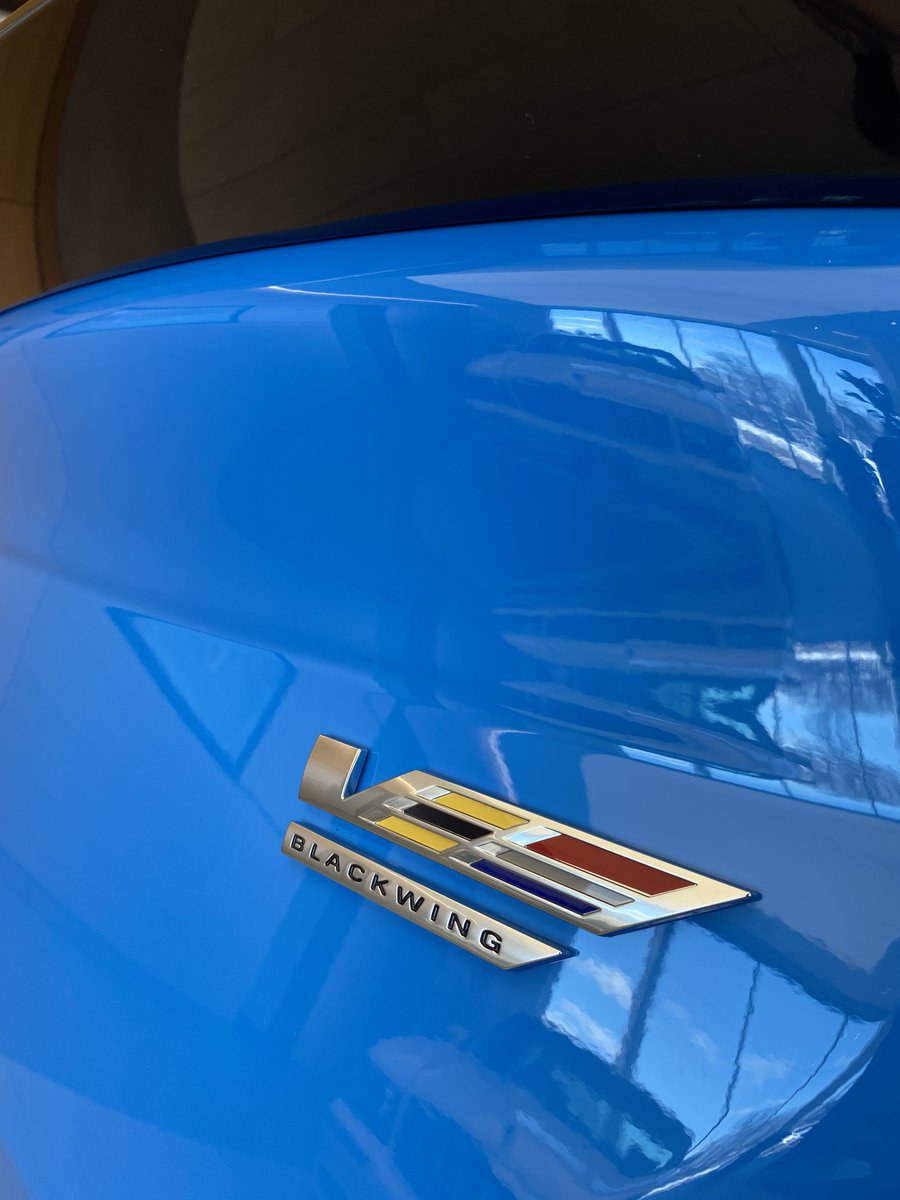 HarveyCadillac's tweet photo. #HarveyFriFoto 2023 We love this new 2023 @Cadillac #CT4V #Blackwing #automatic in #ElectricBlue with #JetBlack leather #ByHarvey #ShowroomStunner #CadillacDealer #GrandRapidsMI @LuxuryByHarvey https://t.co/SnKonE74tt