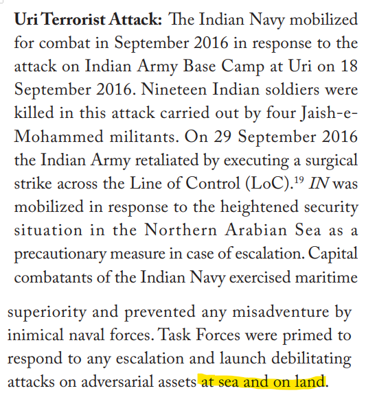 Aditya_G_Social's tweet photo. "A Decade of Transformation: The Indian Navy 2011-2021" has now revealed #IndianNavy ops post major terror attacks in 2016 and 2019. 

2019 ops were codenamed Operation Zafran

thx - @db2691  

#Uri #Pathankot #pulwama 

#pathankotairbaseattack #OpZafran 

https://t.co/Iut9GB9USj https://t.co/omvryliaWX