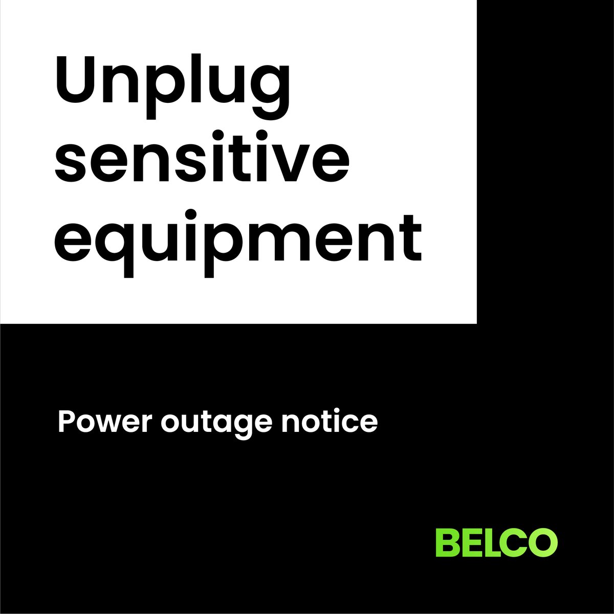 BELCOBERMUDA's tweet photo. 🔌 In light of today’s mass outage, please ensure you unplug any appliance, electronics, or other sensitive equipment. While plug-in surge protectors protect against common, small surges, unplugging is the safest bet for power surges that may occur when full power is restored. https://t.co/8NAITc70F7