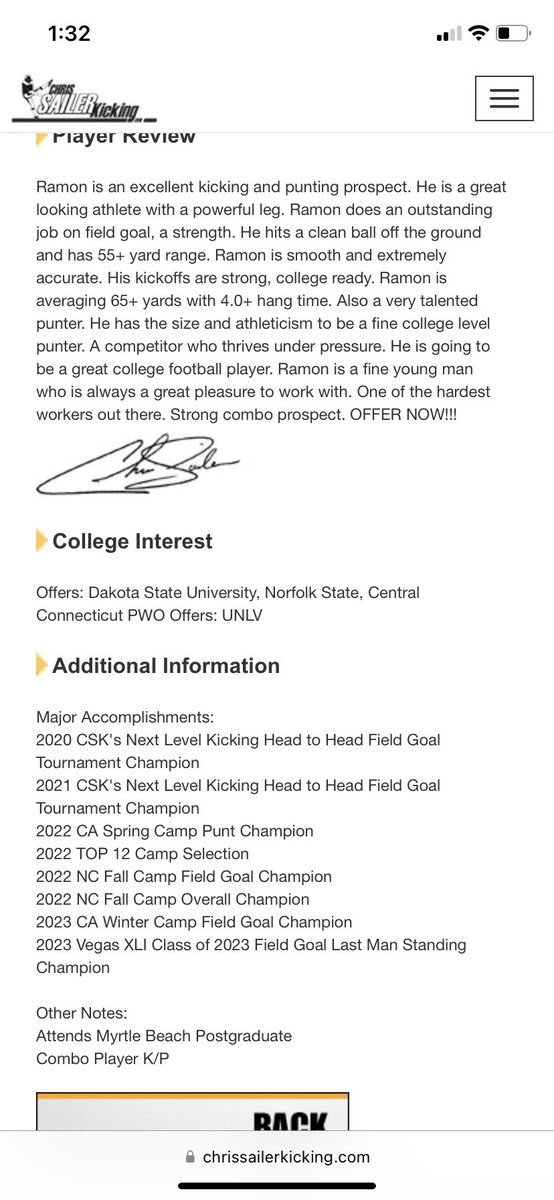 Ramon Villela (@ramonvillela24) on Twitter photo After a great Vegas camp I am the #13 kicker in the nation and the #1 available non-JC kicker in the nation!
<a href="/Chris_Sailer/">Chris Sailer Kicking</a> <a href="/jc_kicks17/">Joey Cejudo</a> <a href="/NextLevelKick1/">NextLevelKicking</a> <a href="/MrNoOffseason/">Coach R. Williams</a> After a great Vegas camp I am the #13 kicker in the nation and the #1 available non-JC kicker in the nation!
<a href="/Chris_Sailer/">Chris Sailer Kicking</a> <a href="/jc_kicks17/">Joey Cejudo</a> <a href="/NextLevelKick1/">NextLevelKicking</a> <a href="/MrNoOffseason/">Coach R. Williams</a>