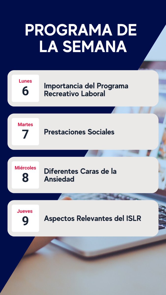 ojdtonline's tweet photo. Estas son las capacitaciones que tenemos para ti entre el 06 y 10 de Febrero 2023. Para más información, contactanos. #ojdtonline #juriseventum  #derecholaboral #cursos #Venezuela #Charlas #talleres #Formación #cursoscaracas #talleresycursos #formacionesonline #islr https://t.co/JfSb8GxxUO