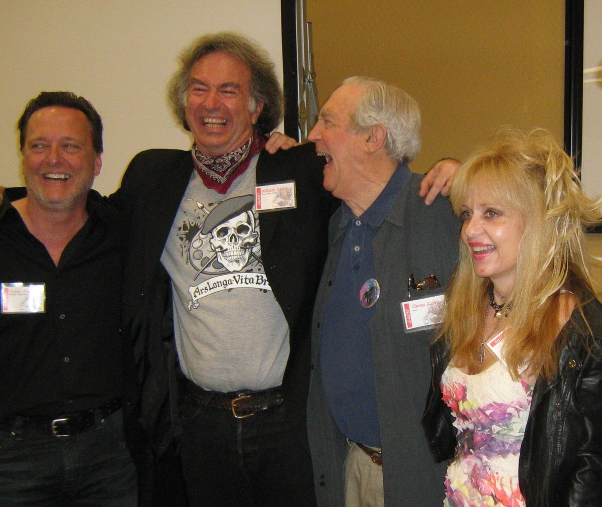 #FlashbackFriday 2010: Me, William Stout, James Karen and Linnea Quigley at WonderFest USA. I moderated a RETURN OF THE LIVING DEAD panel. Not sure what was so funny! We miss Jimmy Karen very much. #returnofthelivingdead #jameskaren #linneaquigley #williamstout #sketchythings