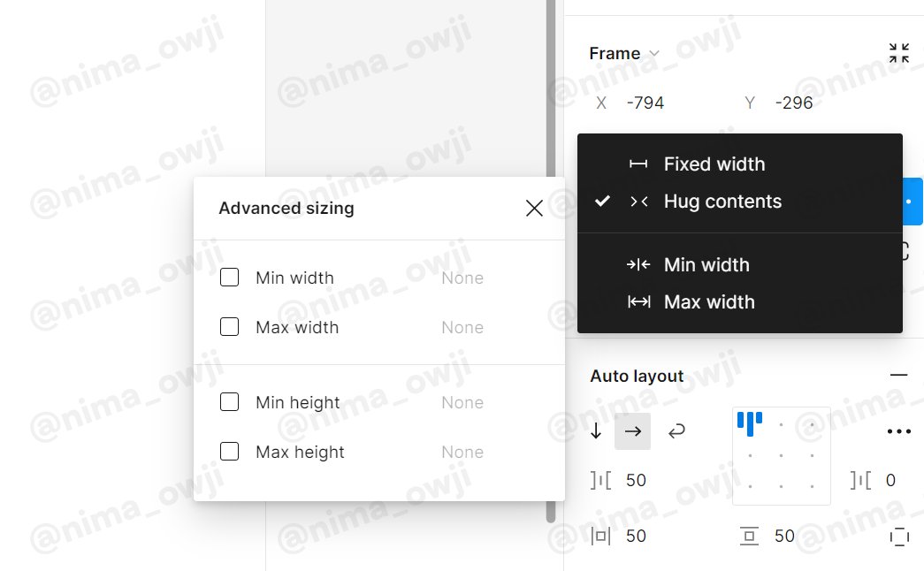 #Figma is working on ADVANCED SIZING which allows you to set min/max width and height for the auto layout!