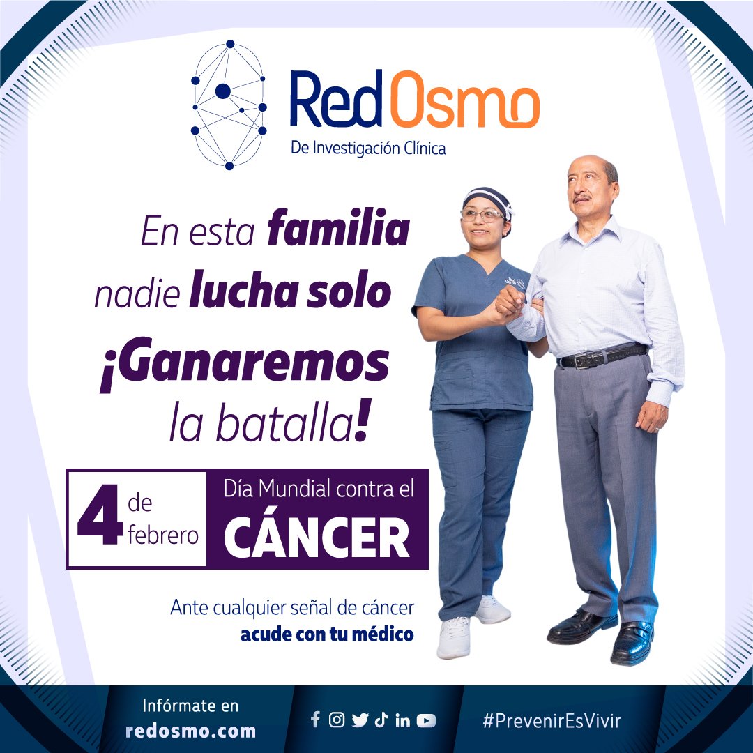 OncologicoPot's tweet photo. Hoy en el #DíaMundialContraElCáncer se requiere de un gran esfuerzo por parte de todos, en la #FamiliaRedOSMO estamos comprometidos a lograr nuestro objetivo: salvar vidas.
Apoya las campañas de investigación y ayuda a difundir información ¡Ganaremos la batalla contra el cáncer! https://t.co/zYvLhU1yFL