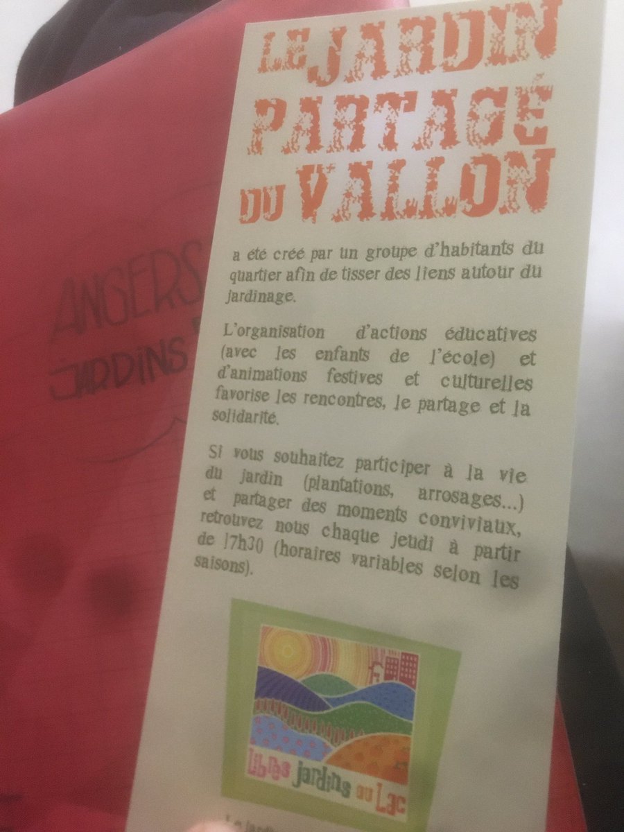 Dynamique et ouvert sur le quartier ! Ce soir c’était la 9eme AG de l’association qui anime le #jardin du Vallon au Lac de Maine, à #Angers 

#jardinage #plaisir #LienSocial 
Merci pour tout ce que vous entreprenez pour le quartier et ses habitants ! #supernature