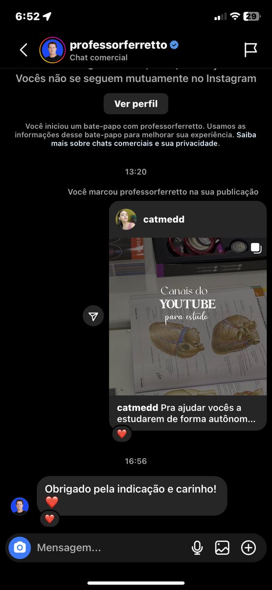 routinecatt's tweet image. FERRETO ME MANDOU MENSAGEM