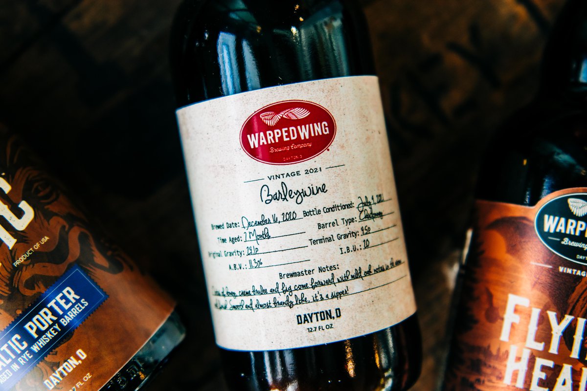 WarpedWing's tweet photo. Take a peek at these new bottles launching at #CELLARBRATION - An Exploration of Vintage &amp; #BarrelAged Beers at @warpedwingboro in #Springboro tomorrow (Sat, Feb 4th) 😮

These bottles will be exclusively available at tomorrow's event from 12pm-3pm!

https://t.co/mKa8NNvLC7 https://t.co/Ad7Rld0I6C