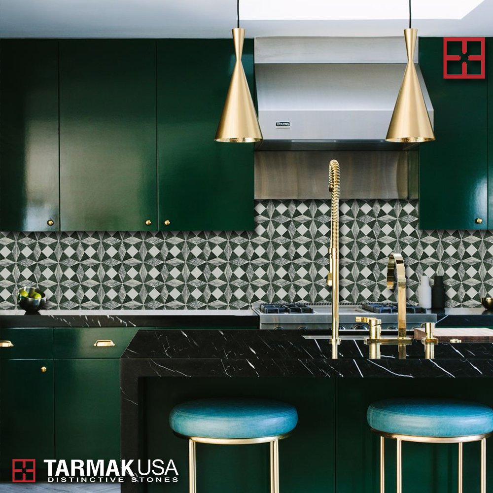 tarmakusa's tweet photo. Kaleidoscope takes classic patterns to new heights with an elegant combination of white and gray polished marbles. #tarmakusa #mosaics #flooring #tiles #interiordesign #kaleidoscope #backsplashideas #interiordesigner #backsplashtile #kitchendesign #kitchenremodel https://t.co/0em80aYuPb