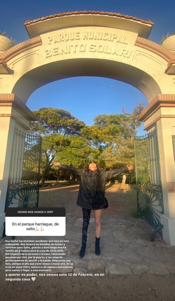 ajsjskajsjsj luana jurando que se sacó una foto en la puerta del parque harriague la amo