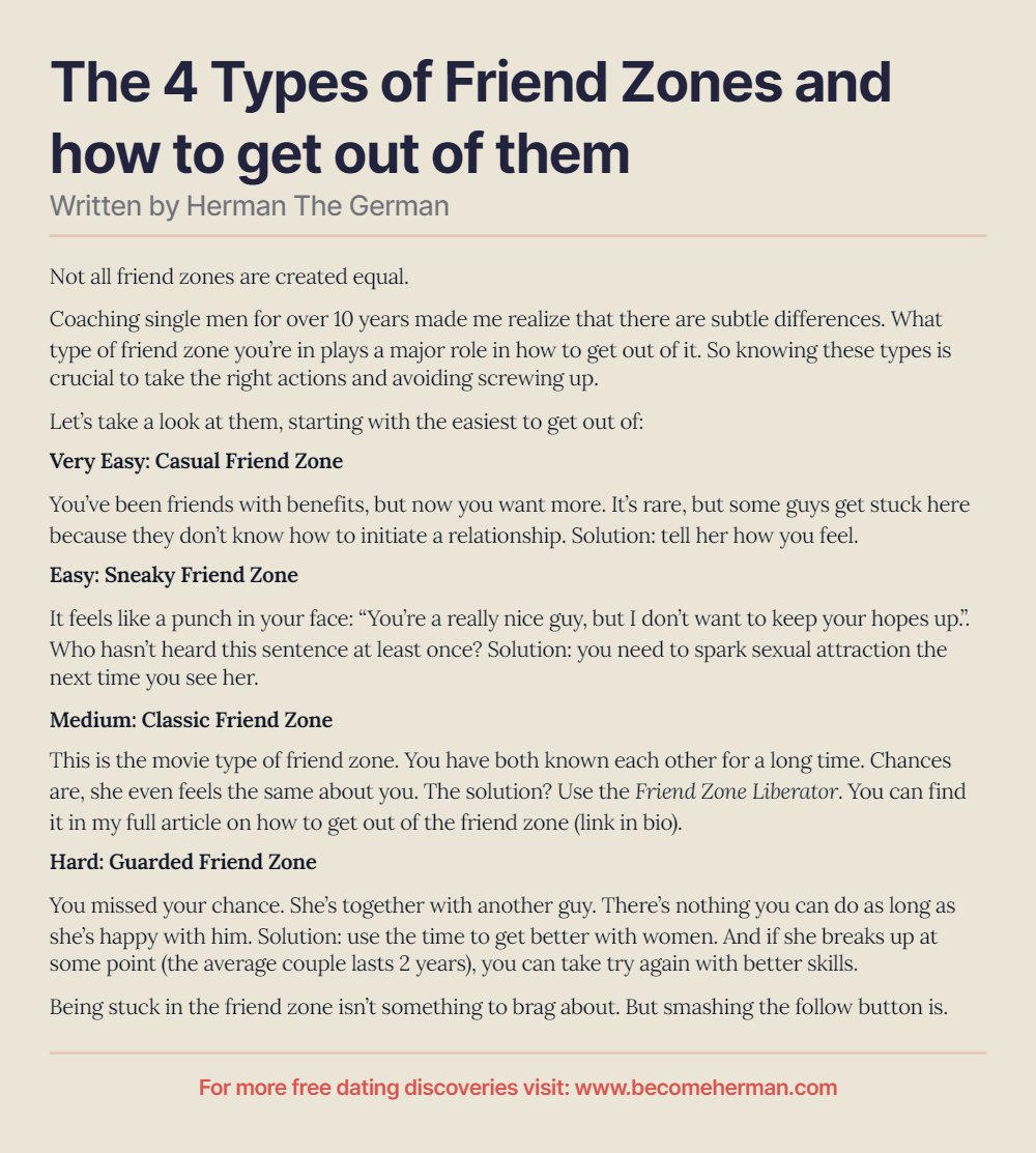 The 4 Types of Friend Zones and how to get out of them