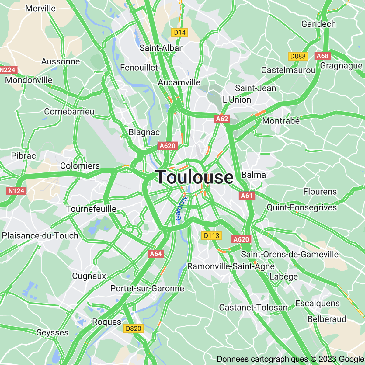 [FLASH 23:00] Trafic à Toulouse toulousetrafic.com #Toulouse #ToulousePeriph #InfoTrafic