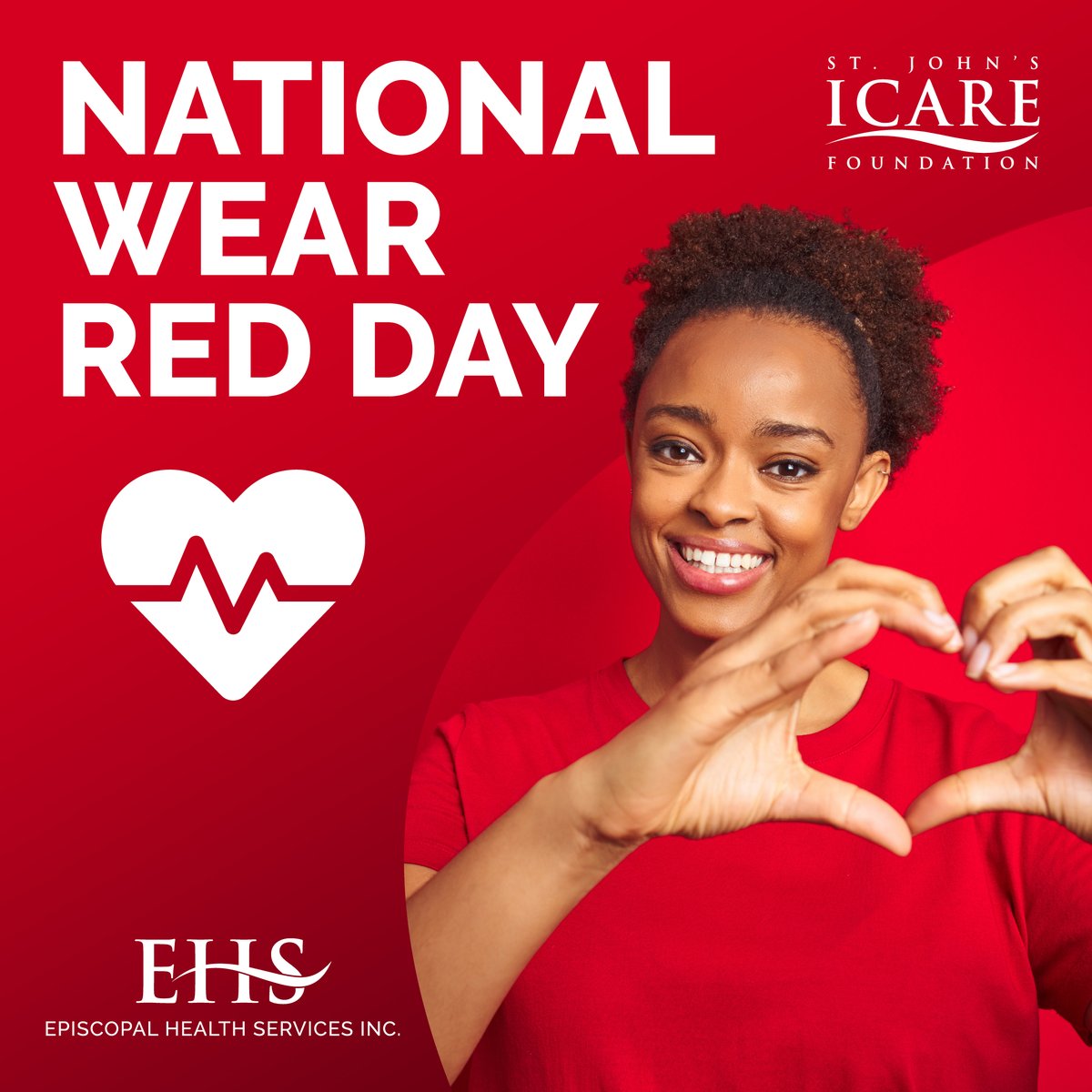 EpisHealthScvs's tweet photo. Episcopal Health Services wears red today to recognize #NationalWearRedDay in support of American Heart Month. Heart health is essential! #EHSCares https://t.co/JhCB58ZSPH
